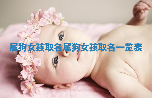 属狗女孩取名_属狗女孩取名一览表